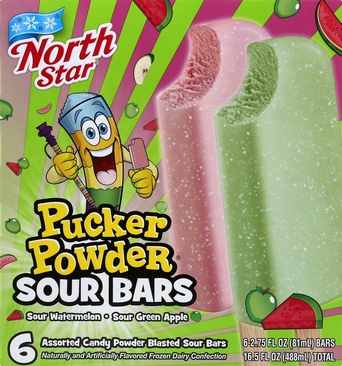 slide 13 of 13, North Star Assorted Sour Bars 6 ea, 6 ct