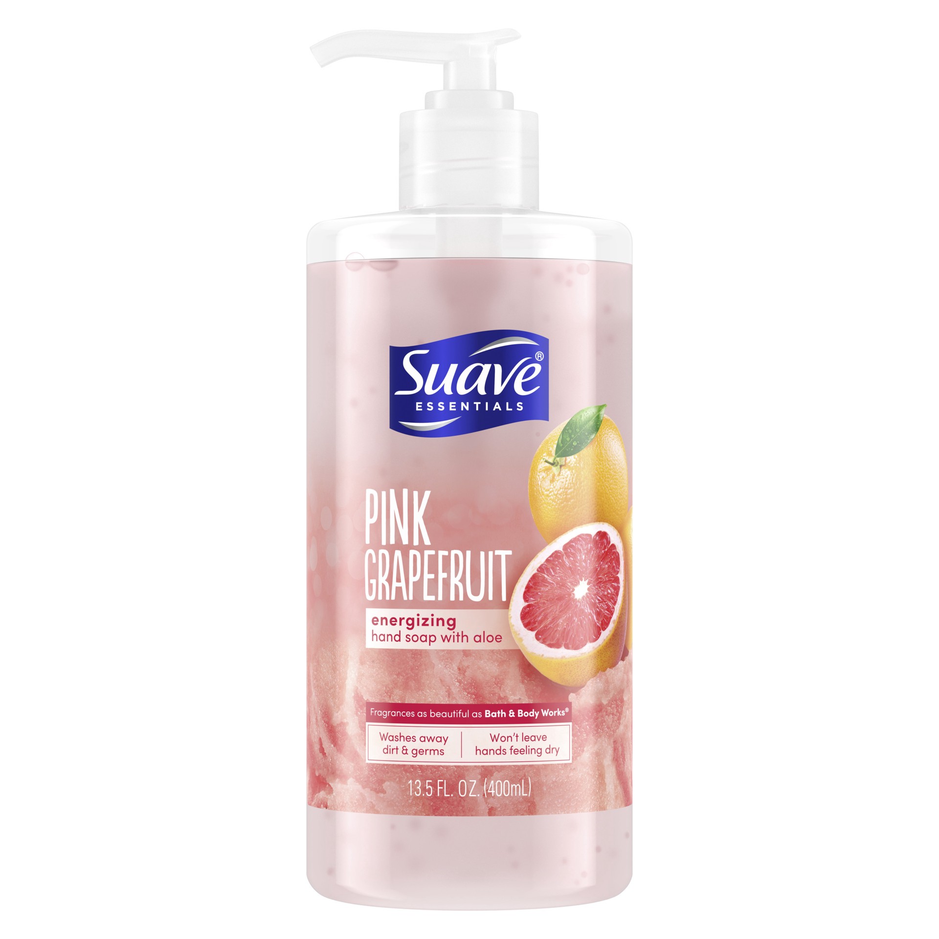 slide 1 of 4, Suave Essentials Energizing Liquid Hand Soap Pink Grapefruit, 13.5 oz, 13.5 oz