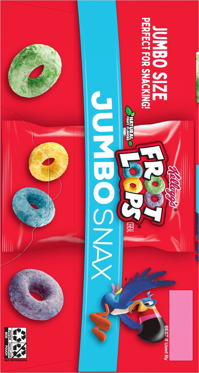 slide 2 of 6, Froot Loops Kellogg's Jumbo Snax Froot Loops Original Cereal Snacks, 12 ct