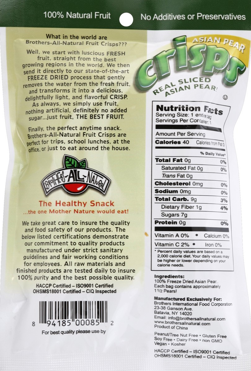 slide 3 of 4, Brothers All Natural Freeze Dried Asian Pear Fruit Crisps 0.35 oz, 0.35 oz