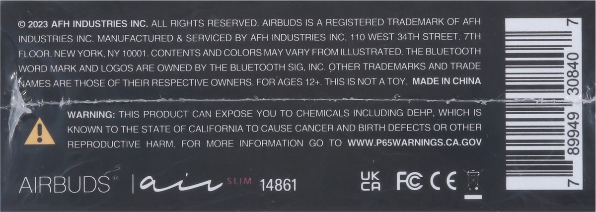 slide 8 of 13, Airbuds Air Slim True Wireless Earbuds 1 ea, 1 ct
