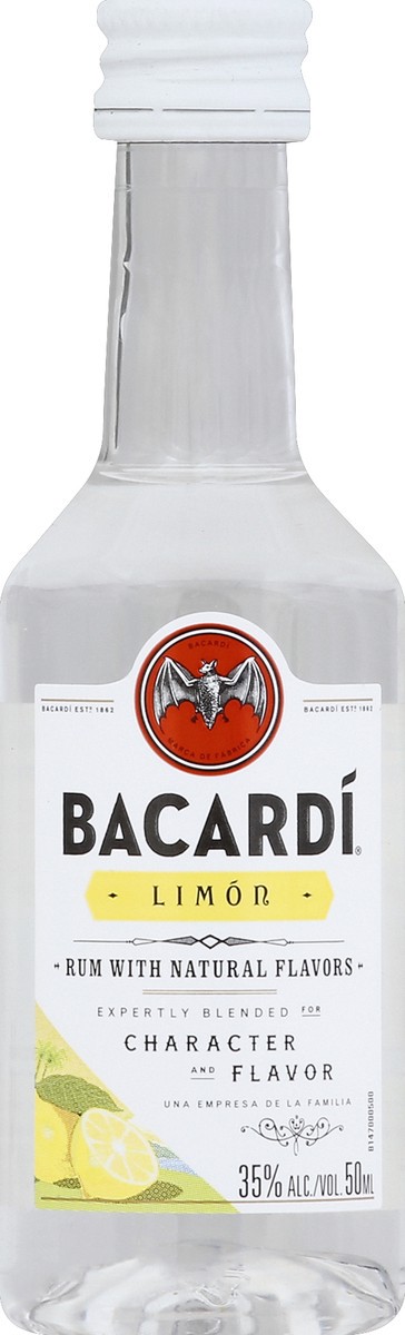 slide 2 of 2, Bacardí Bacardi Limon Rum, Gluten Free 35% 5Cl/50Ml, 50 ml