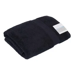 Room & Retreat Performance Bath Towel, 30 in x 56 in, Black