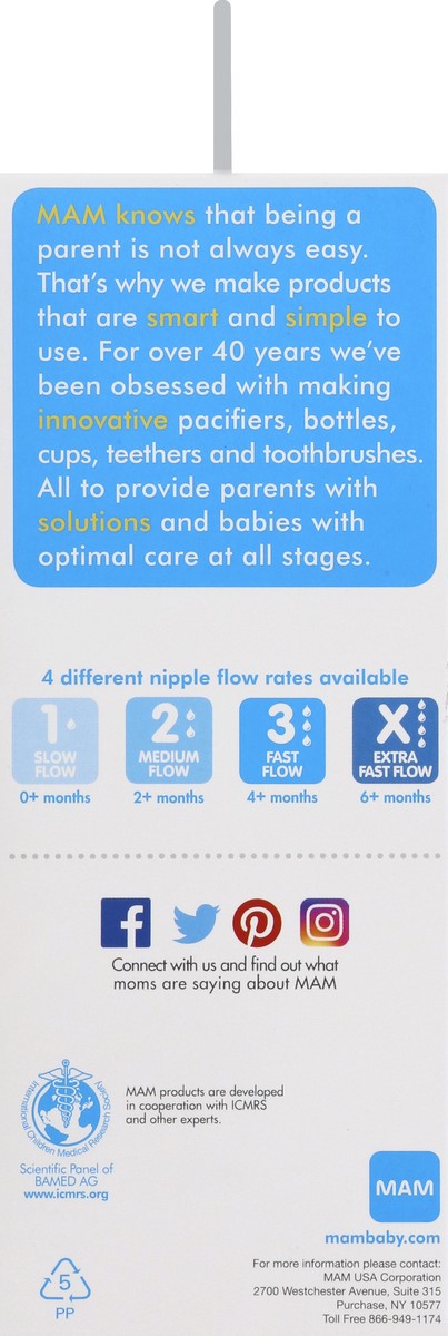 slide 2 of 4, MAM Bottle, Anti-Colic, 2+ Months, 9 Ounce, 2 ct