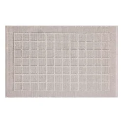 Room & Retreat Luxury Cotton Textured Bath Mat, 21 in x 34 in, Quiet Gray