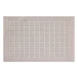 Room & Retreat Luxury Cotton Textured Bath Mat, 21 in x 34 in, Quiet Gray