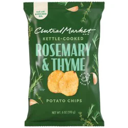 Central Market Kettle-Cooked Potato Chips - Rosemary & Thyme