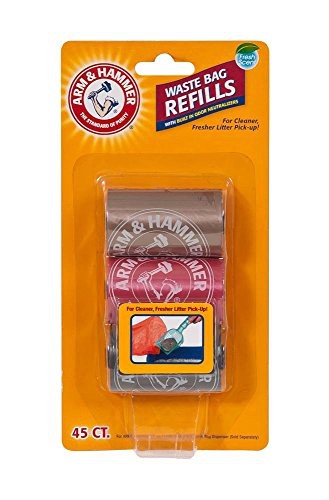 slide 4 of 5, ARM & HAMMER Arm & Hammer Deluxe 2-In-1 Litter Scoop Waste Bag Refills, 3 ct