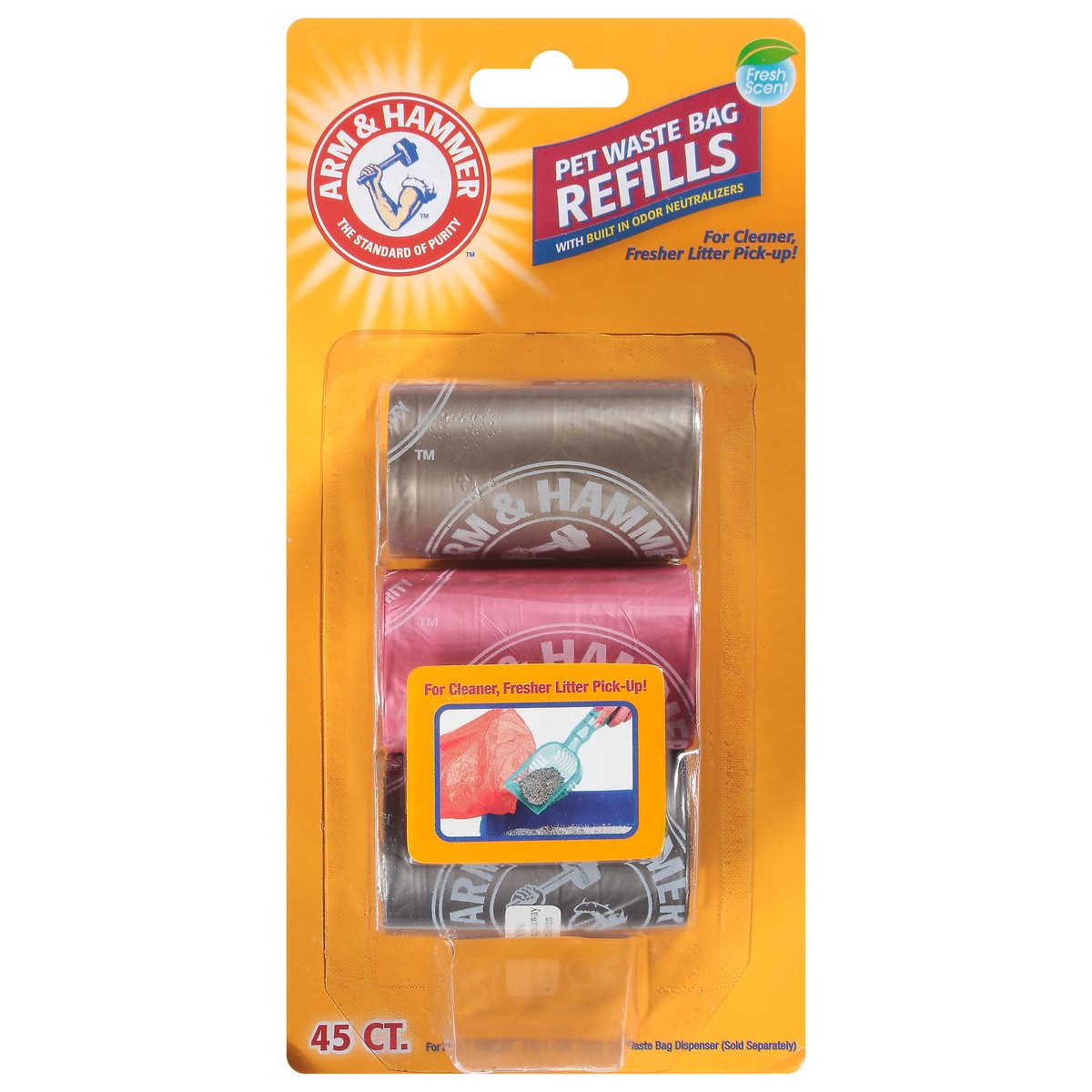 slide 1 of 5, ARM & HAMMER Pet Waste Bag Fresh Scent Refills 1 Each, 1 ct