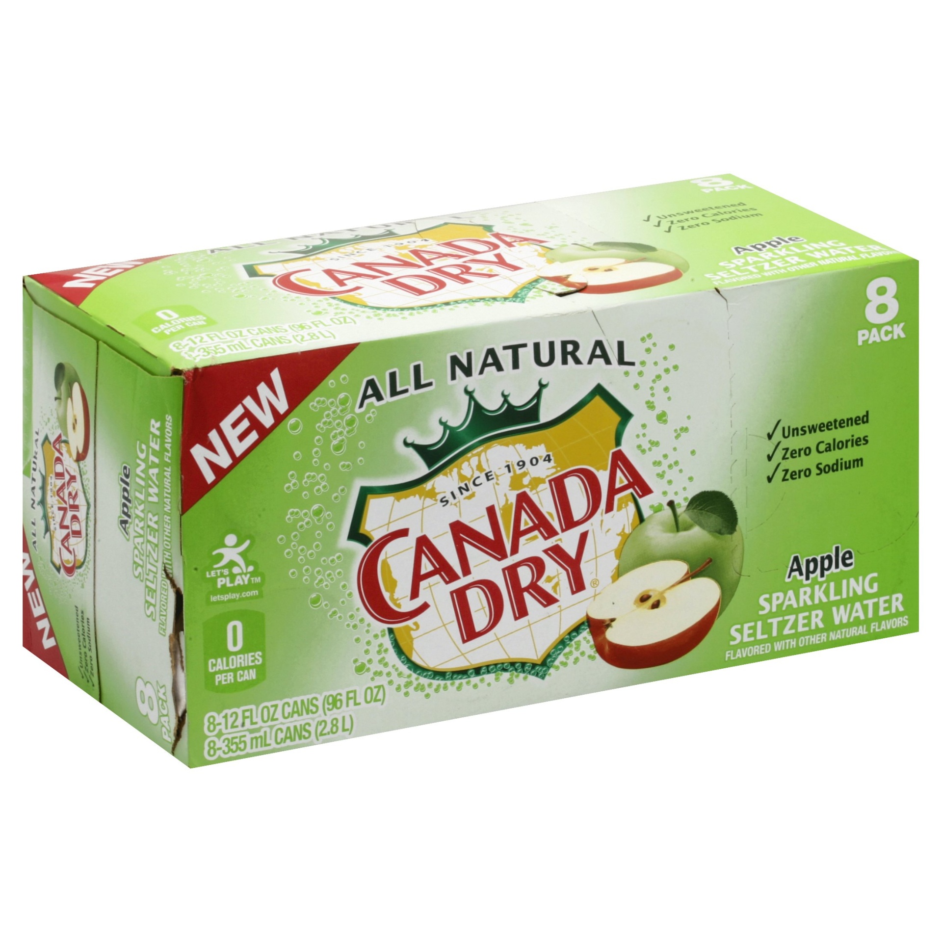 slide 1 of 1, Canada Dry Water 8 ea, 8 ct