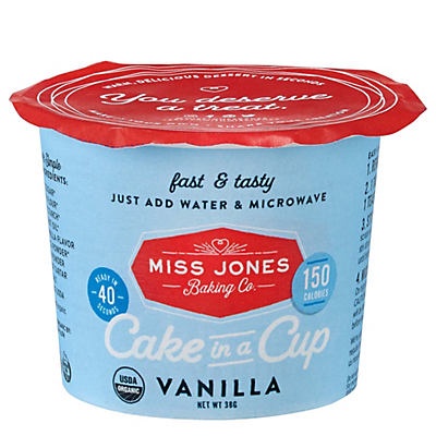 slide 1 of 1, Miss Jone's Cake In A Cup- Vanilla, 38 gram