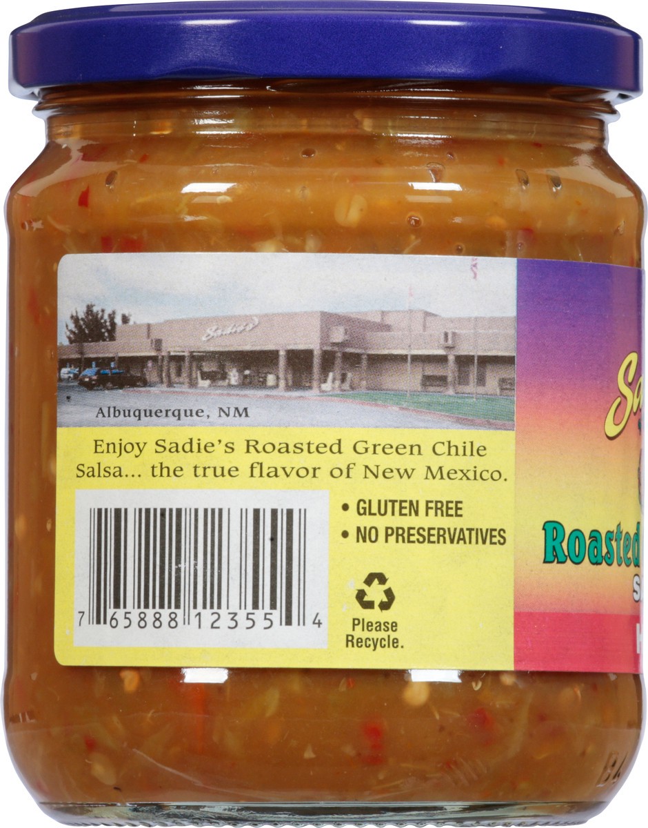 slide 5 of 13, Sadie's Roasted Green Chile Hot Salsa 16 oz, 16 oz