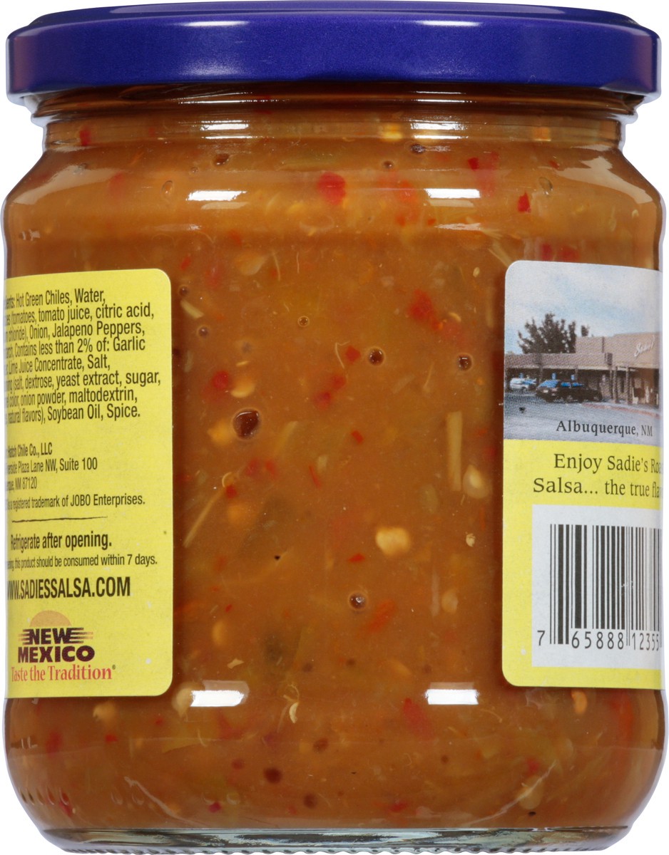 slide 8 of 13, Sadie's Roasted Green Chile Hot Salsa 16 oz, 16 oz