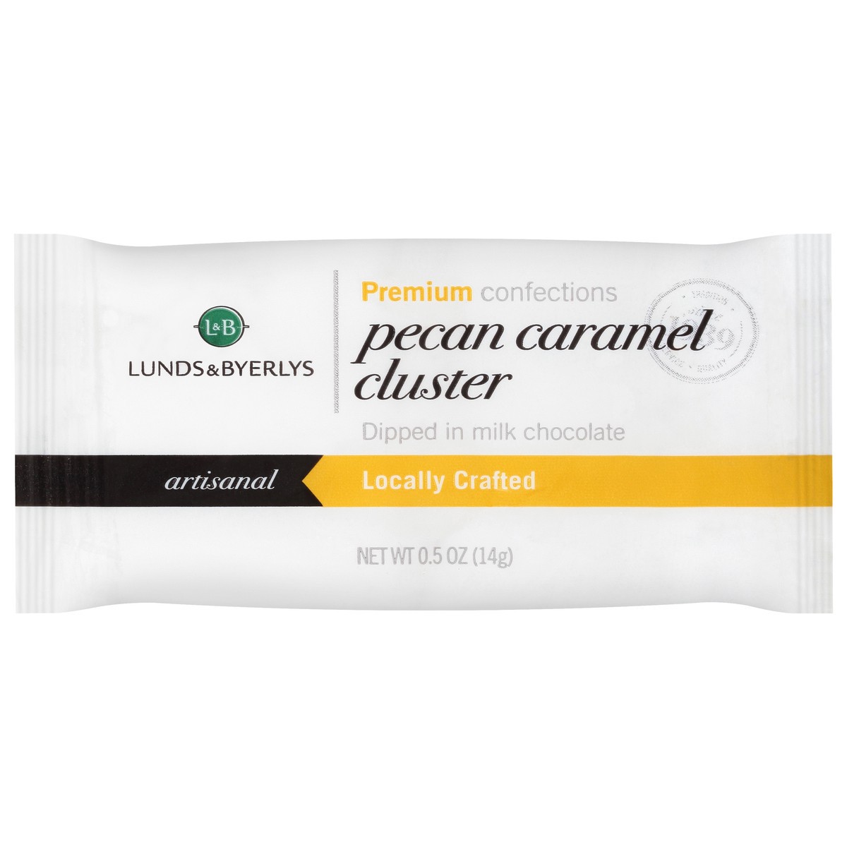 slide 1 of 10, Lunds & Byerlys Pecan Caramel Cluster Premium Confections 0.5 oz, 0.5 oz