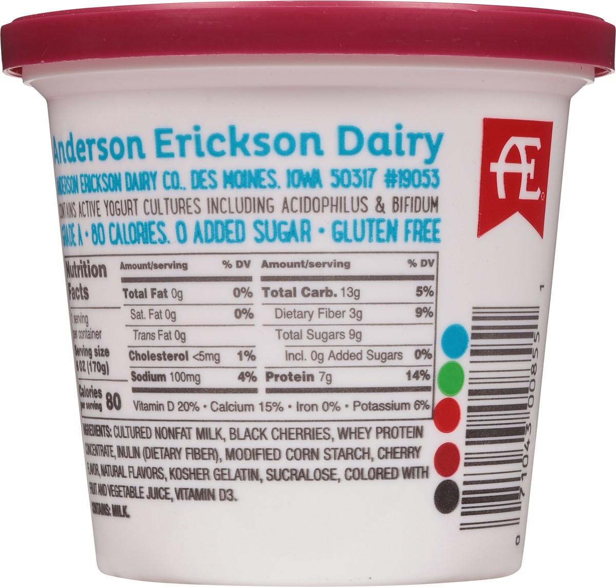slide 3 of 9, Anderson Erickson Dairy Dairy YoLite Fat Free Black Cherry Yogurt 6 oz, 6 oz