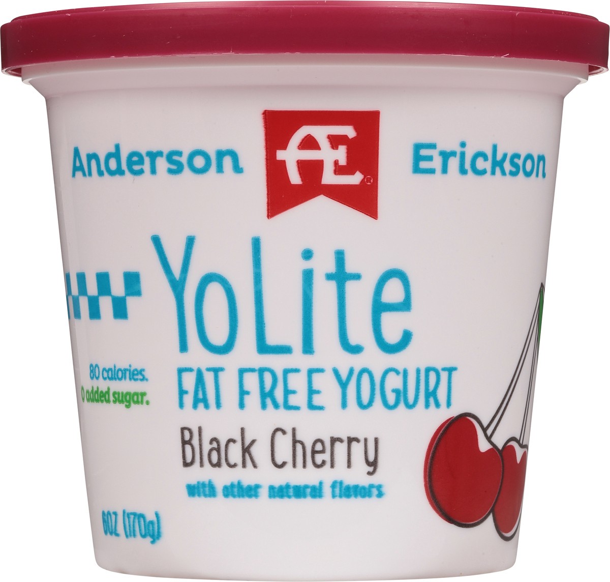 slide 9 of 9, Anderson Erickson Dairy Dairy YoLite Fat Free Black Cherry Yogurt 6 oz, 6 oz