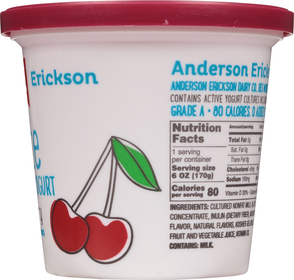slide 7 of 9, Anderson Erickson Dairy Dairy YoLite Fat Free Black Cherry Yogurt 6 oz, 6 oz