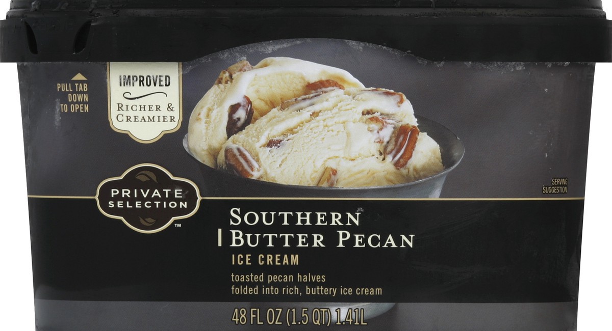 slide 4 of 6, Private Selection Southern Butter Pecan Ice Cream, 48 fl oz