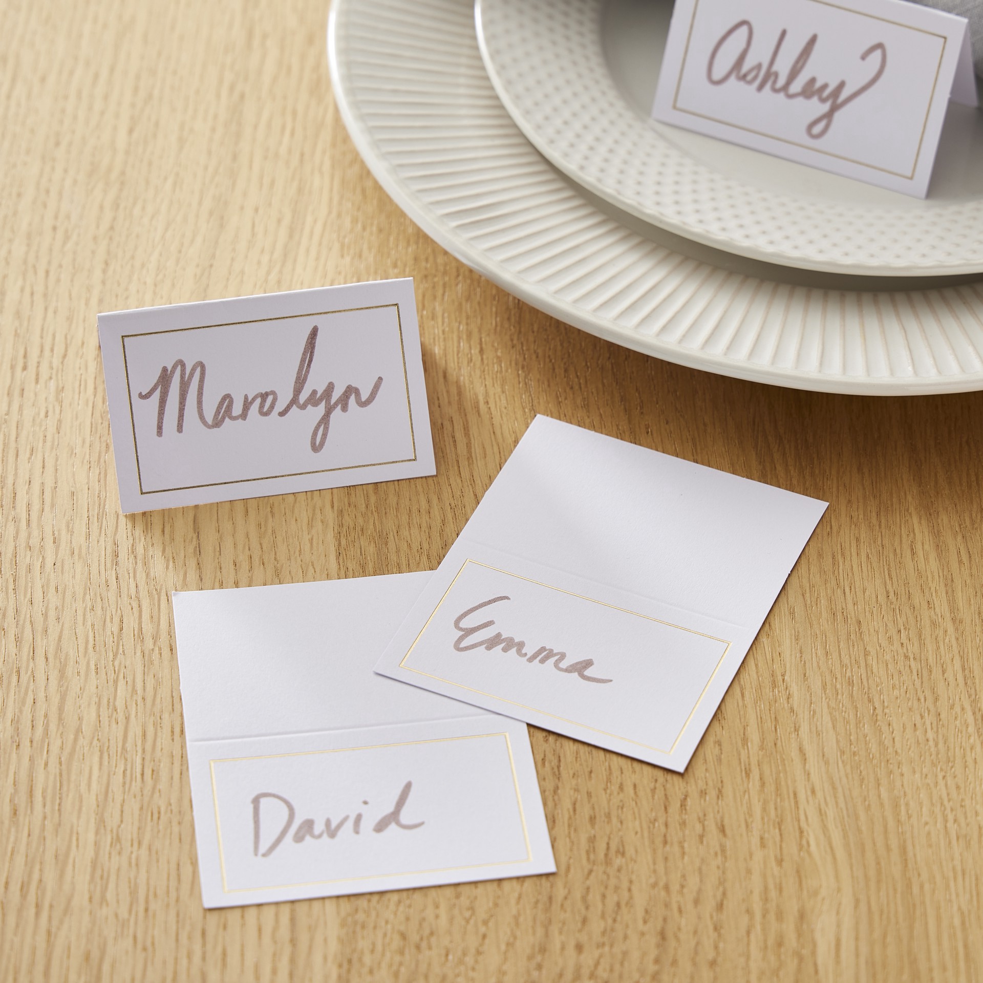 slide 2 of 3, Gold Trim Place Cards By Recollections, 50ct., 50 ct