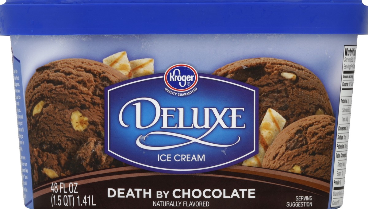 slide 2 of 6, Kroger Deluxe Death By Chocolate Ice Cream, 48 fl oz