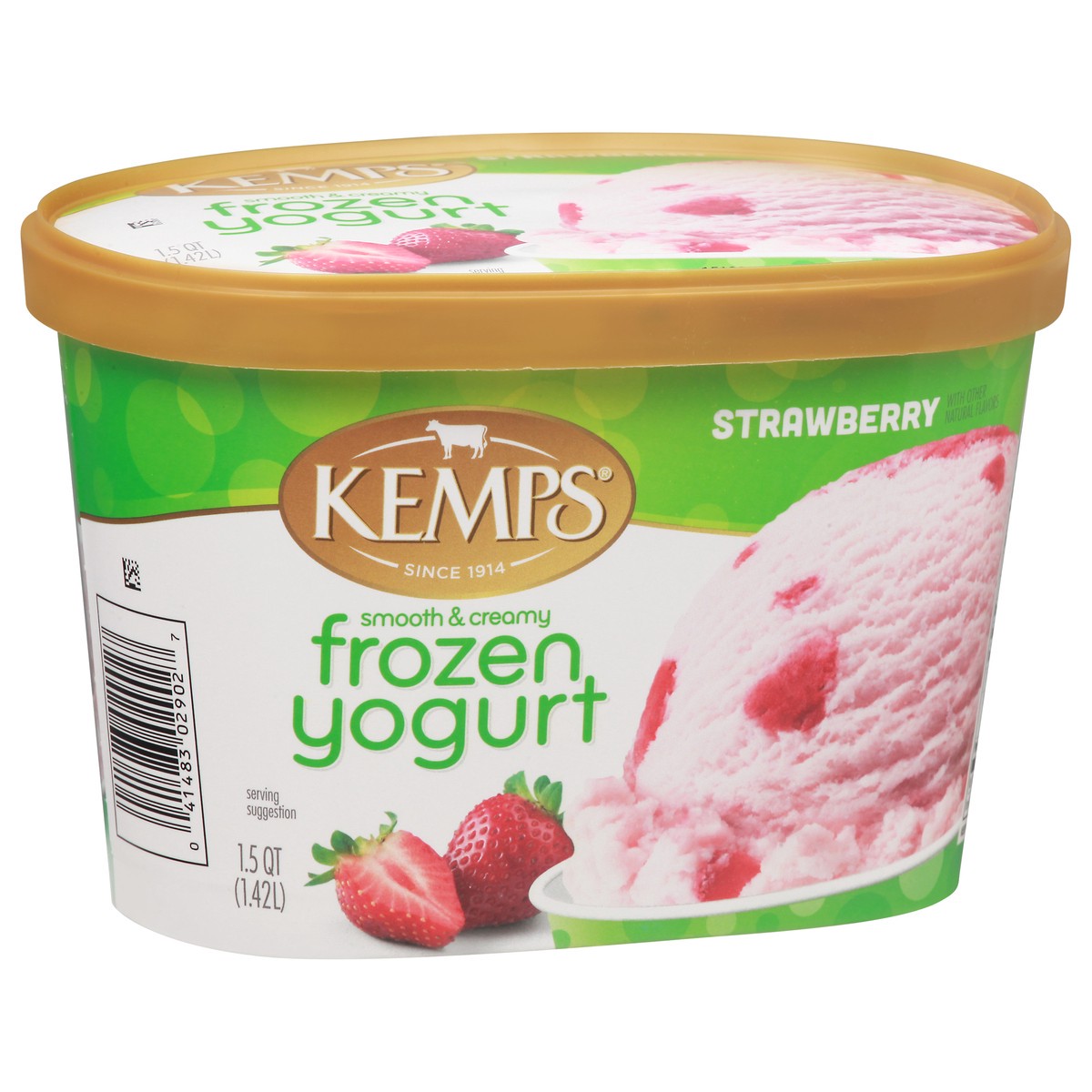 slide 10 of 13, Kemps Smooth & Creamy Strawberry Frozen Yogurt 1.5 qt, 1.5 qt