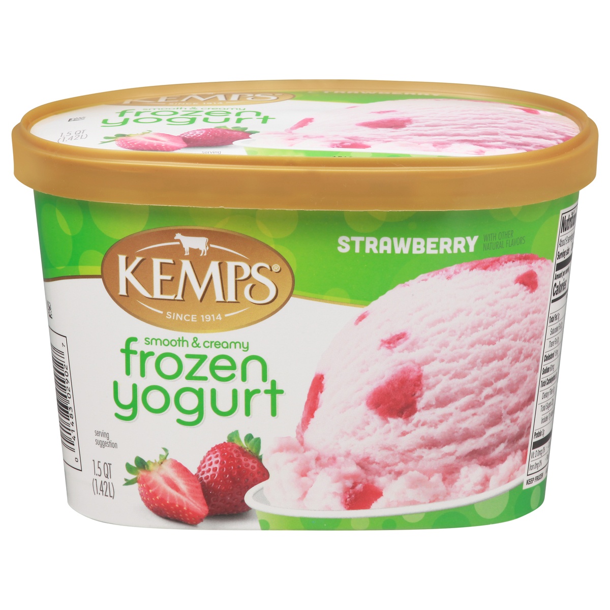 slide 1 of 1, Kemps Smooth & Creamy Strawberry Frozen Yogurt 1.5 qt, 1.5 qt