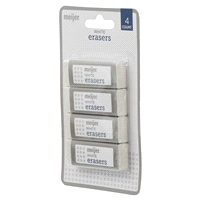 slide 7 of 29, Meijer White Erasers, 4 ct