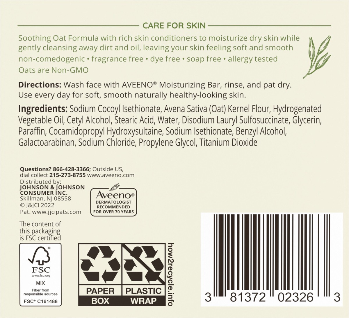 slide 3 of 12, Aveeno Daily Moisturizing Facial Cleansing Bar for Dry Skin, 3.5 oz x 3, 10.5 oz