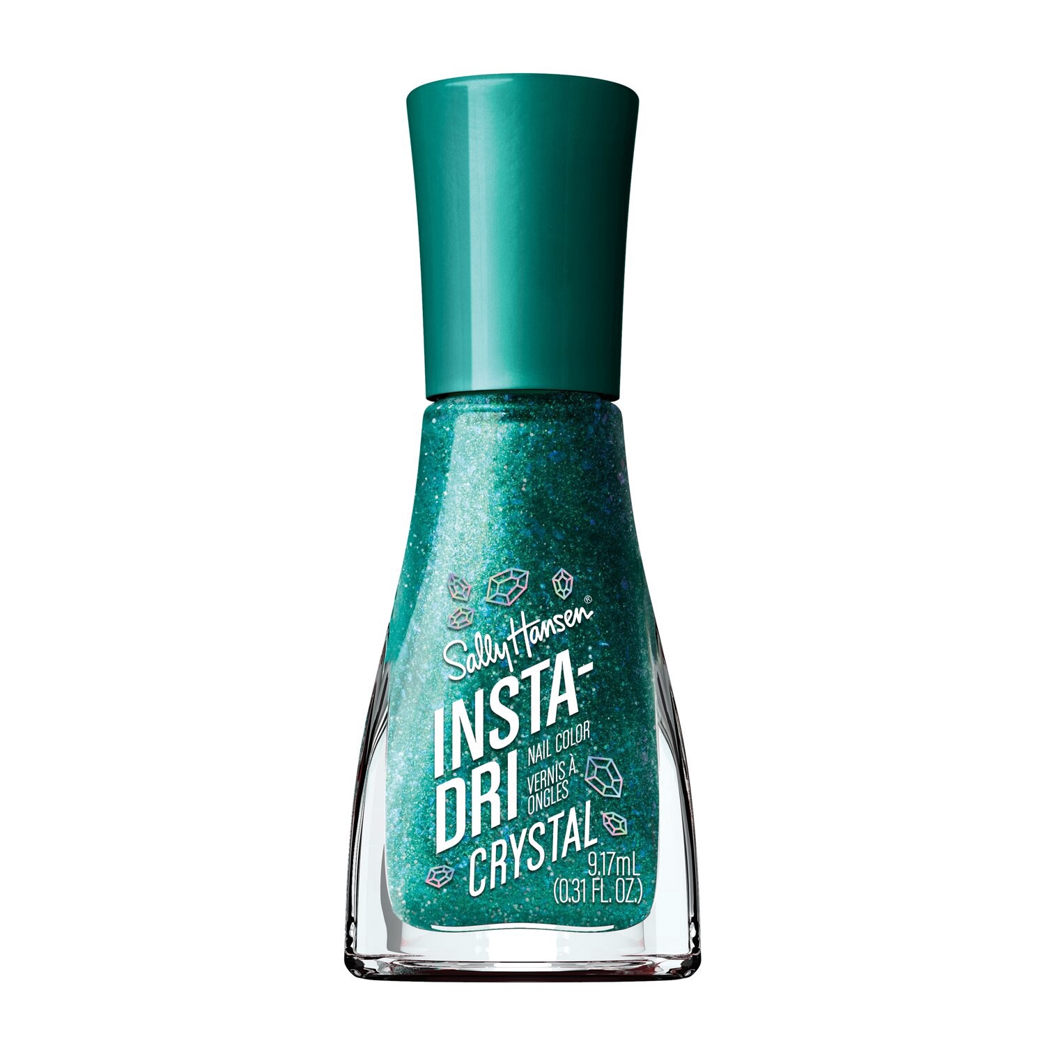 slide 1 of 1, SALLY HANSEN INSTA-DRI NAIL COLOR Sally Hansen Insta-Dri Nail Polish, Crystal Collection, Jade Jewel, 1 ct