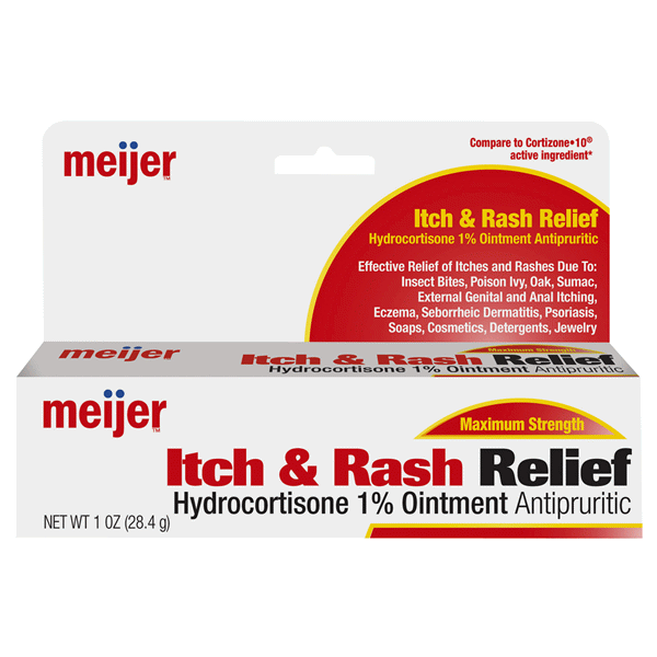 slide 1 of 4, Meijer Hydrocortisone Ointment 1%, 1 oz