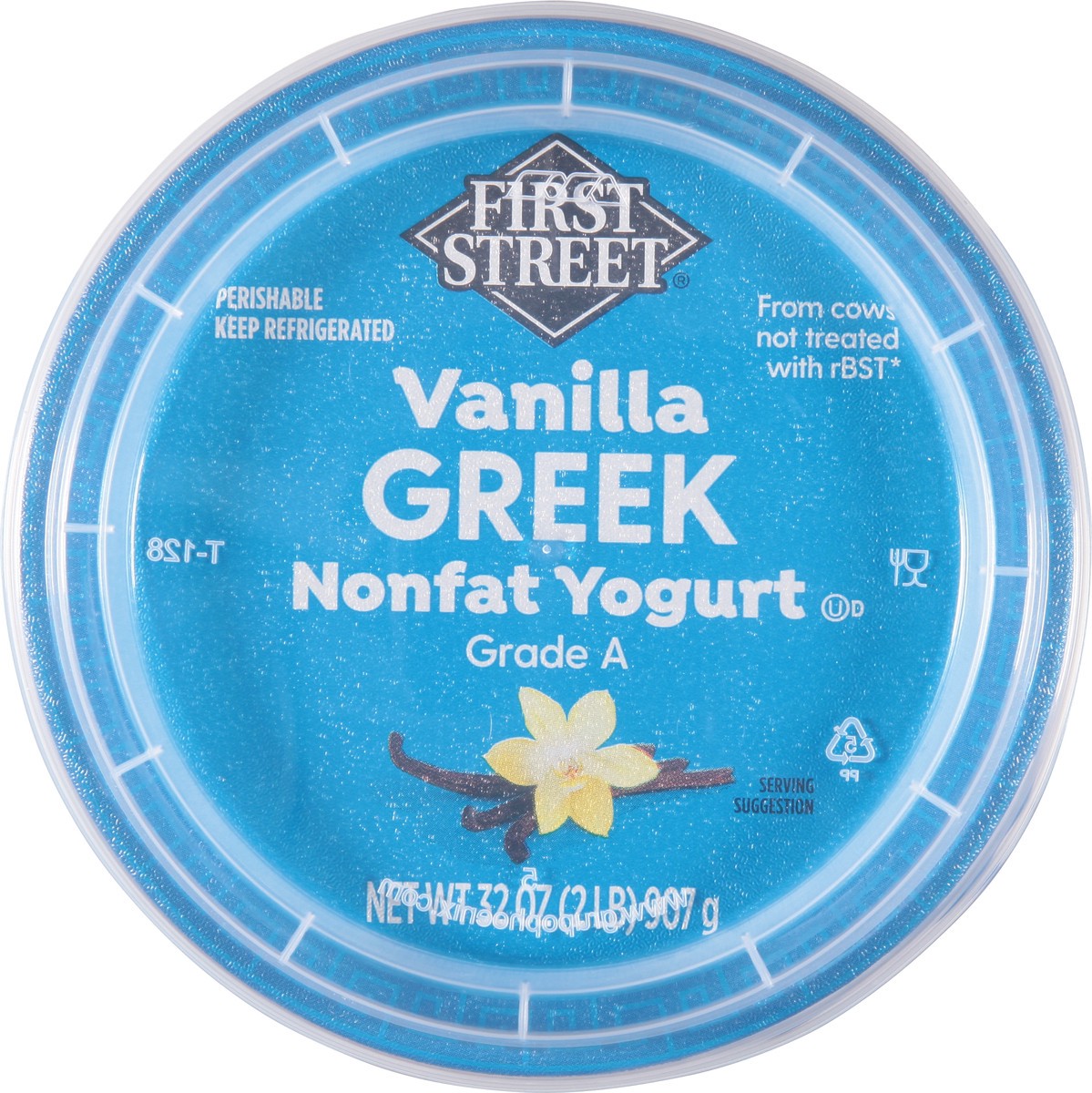 slide 5 of 14, First Street Non Fat Vanilla Greek Yogurt, 32 oz