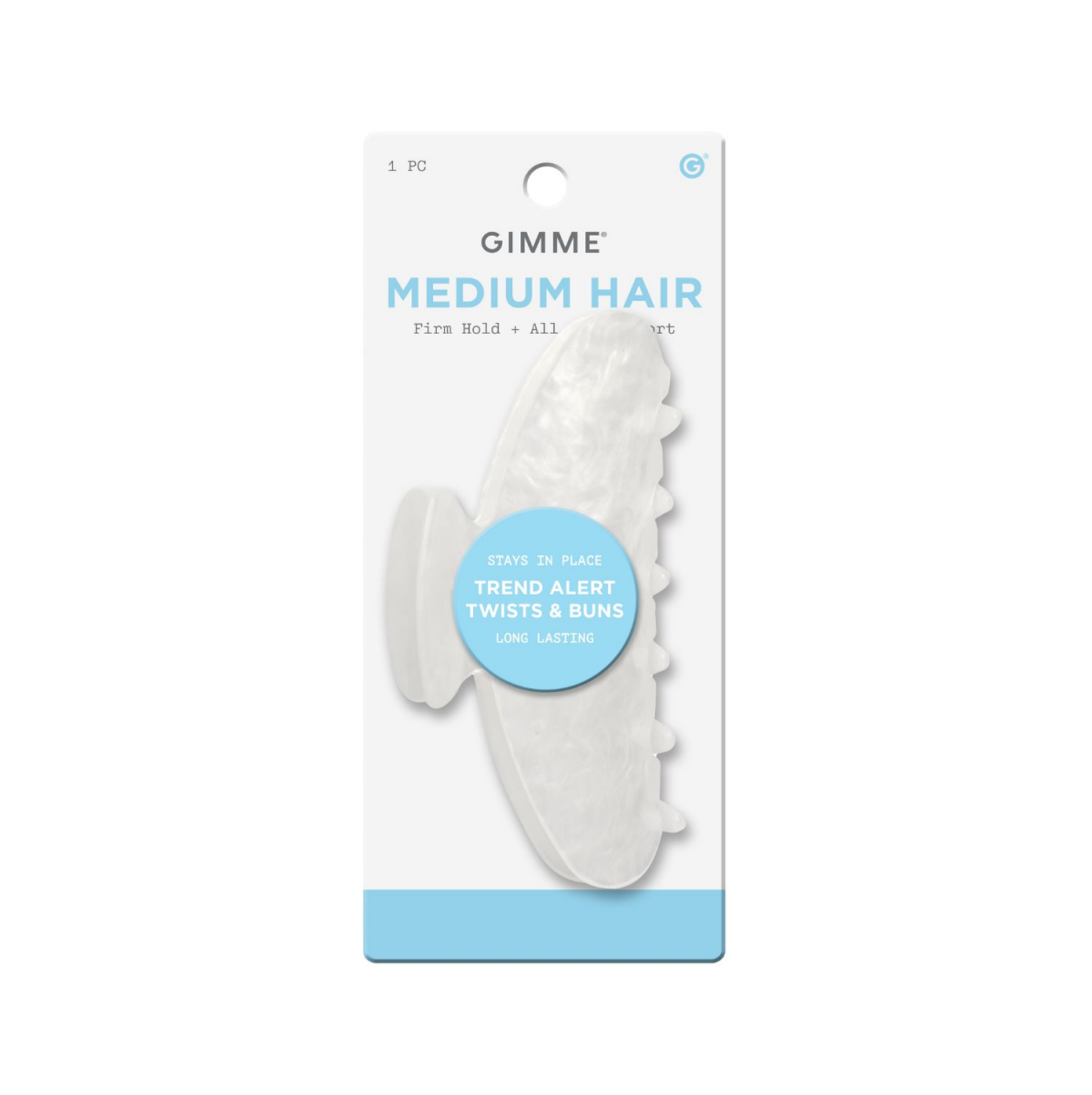 slide 1 of 1, Gimme Beauty Claw Clips Medium Fashion Pearl 1 Ct, 1 ct