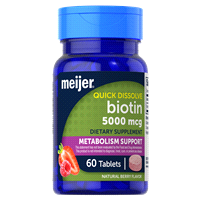 slide 10 of 13, MEIJER WELLNESS Meijer Biotin 5000mcg, Berry, 60 ct