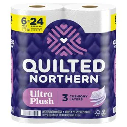 Quilted Northern Ultra Plush Toilet Paper, 6 Mega Rolls