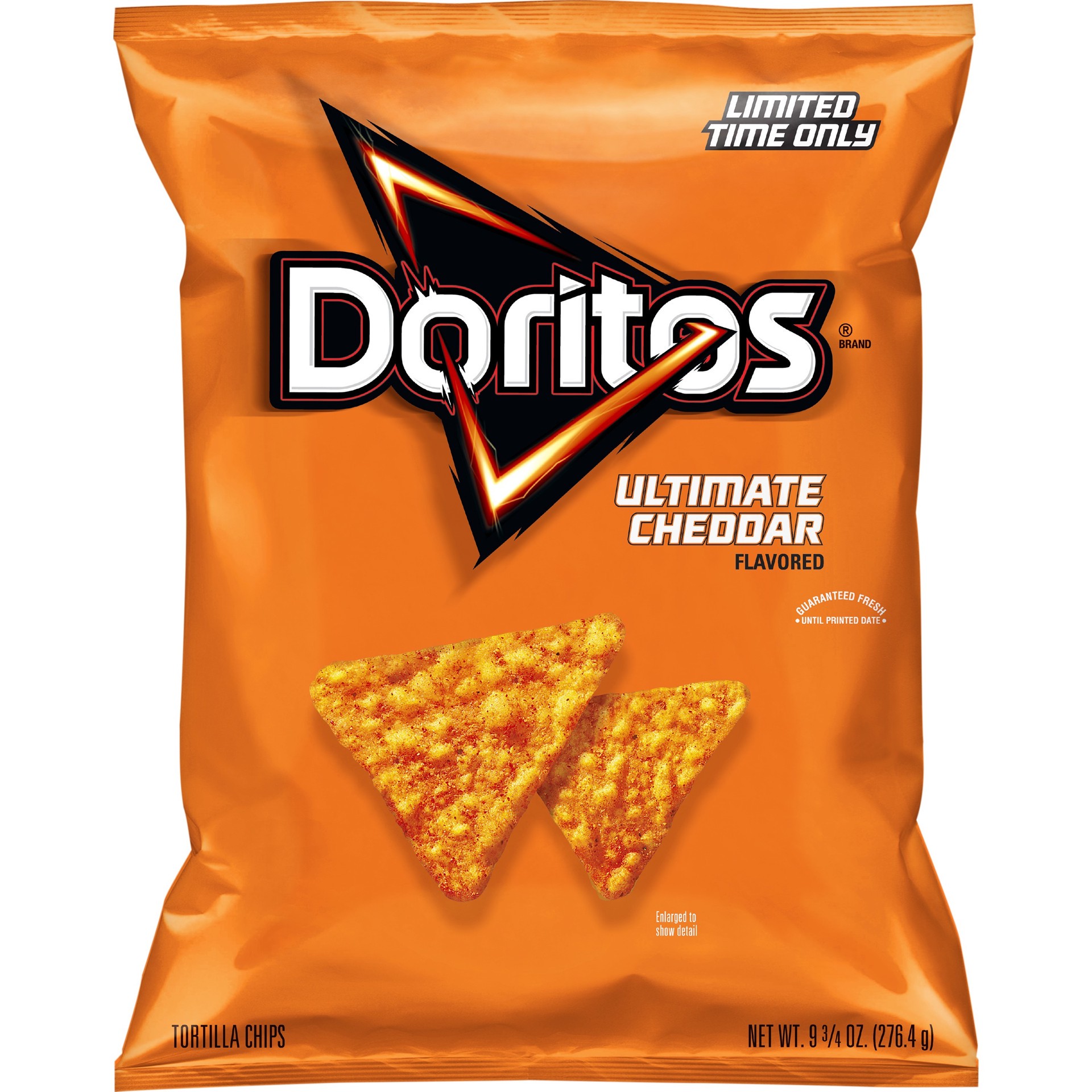 slide 1 of 2, Doritos Tortilla Chips Ultimate Cheddar Flavored 9.75 Oz, 9.75 oz