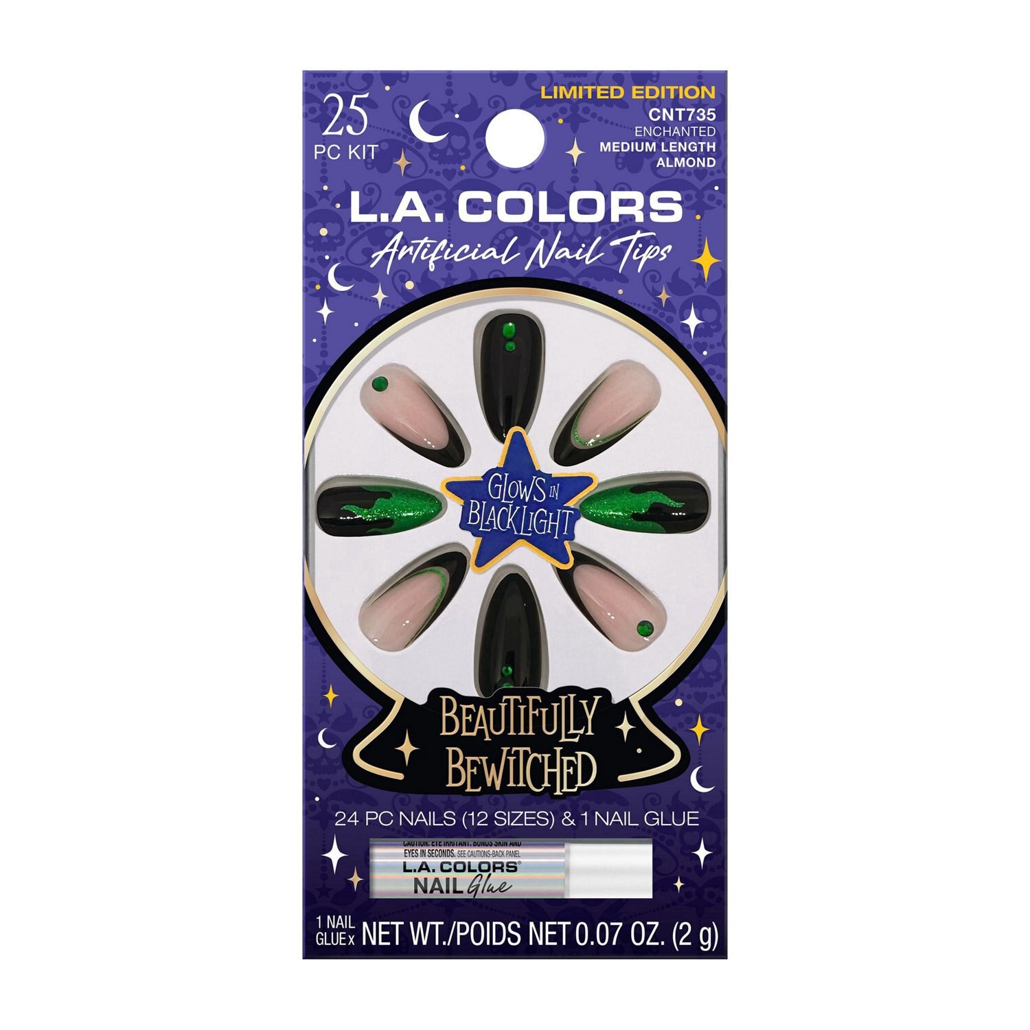 slide 1 of 1, La Colors 25pc Mystic Mani Nail Tips, Its Tingling, 1 ct