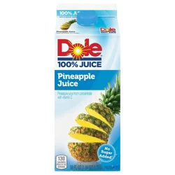 Dole 100% Pineapple Juice, 59 Fl Oz Carton