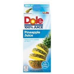 Dole 100% Pineapple Juice, 59 Fl Oz Carton