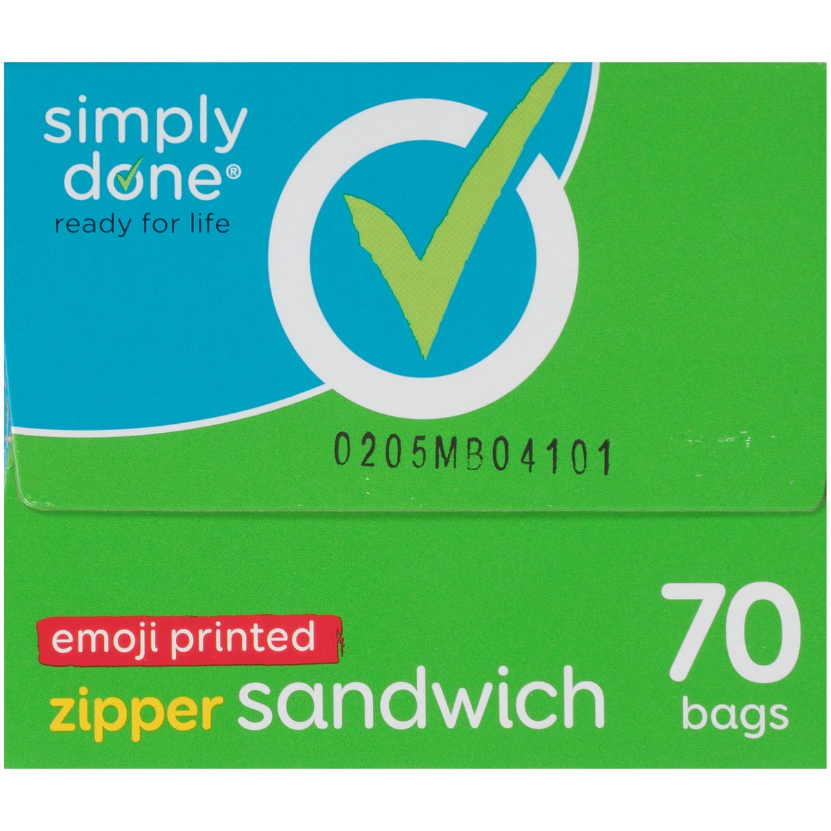 slide 5 of 8, Simply Done Emoji Printed Zipper Sandwich Bags, 70 ct