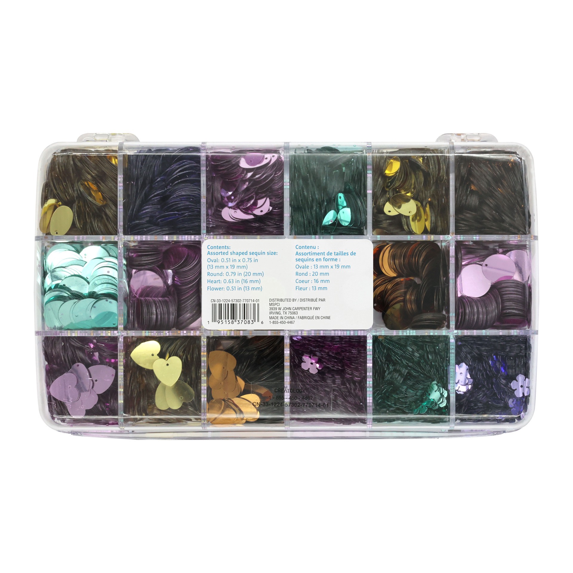 slide 3 of 4, 450g Sequin Box By Creatology, 450 gram