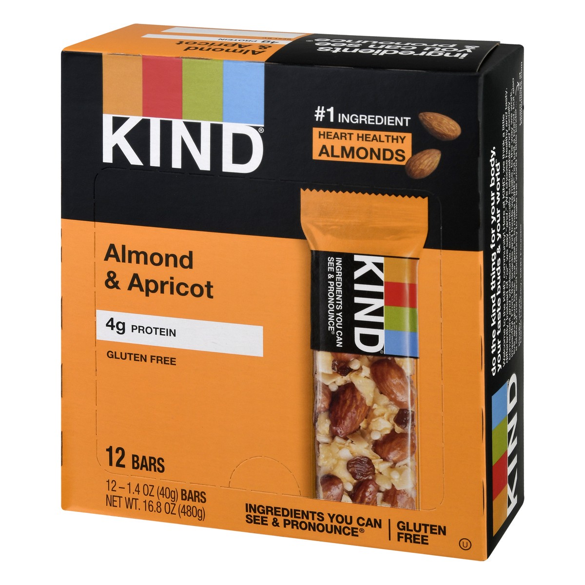 slide 3 of 9, KIND Almond & Apricot Bars 12 ea, 12 ct