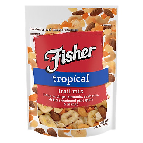 slide 1 of 1, Fisher Tropical Trail Mix, 3.5 oz