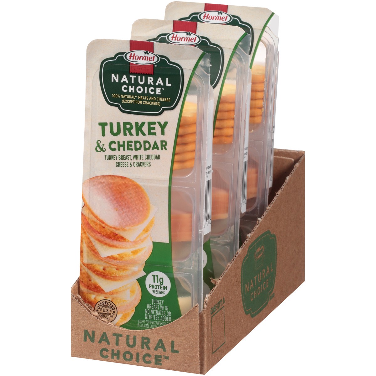 slide 10 of 14, Hormel Natural Choice Turkey & Cheddar Cheese & Crackers 2.3 oz. Pack, 2.3 oz