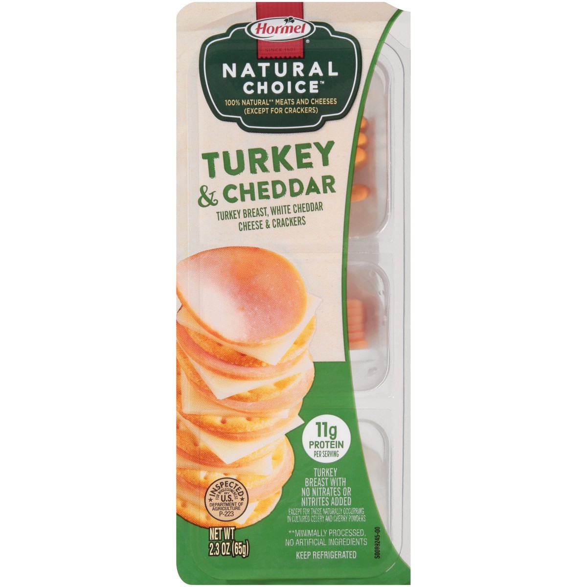 slide 7 of 14, Hormel Natural Choice Turkey & Cheddar Cheese & Crackers 2.3 oz. Pack, 2.3 oz