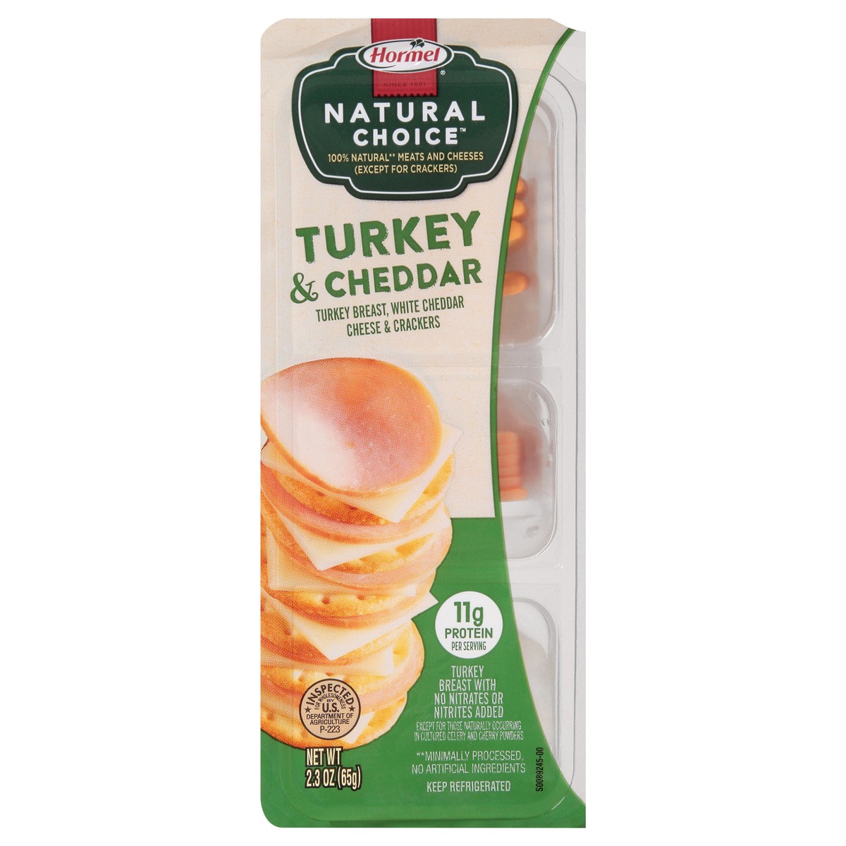 slide 2 of 14, Hormel Natural Choice Turkey & Cheddar Cheese & Crackers 2.3 oz. Pack, 2.3 oz