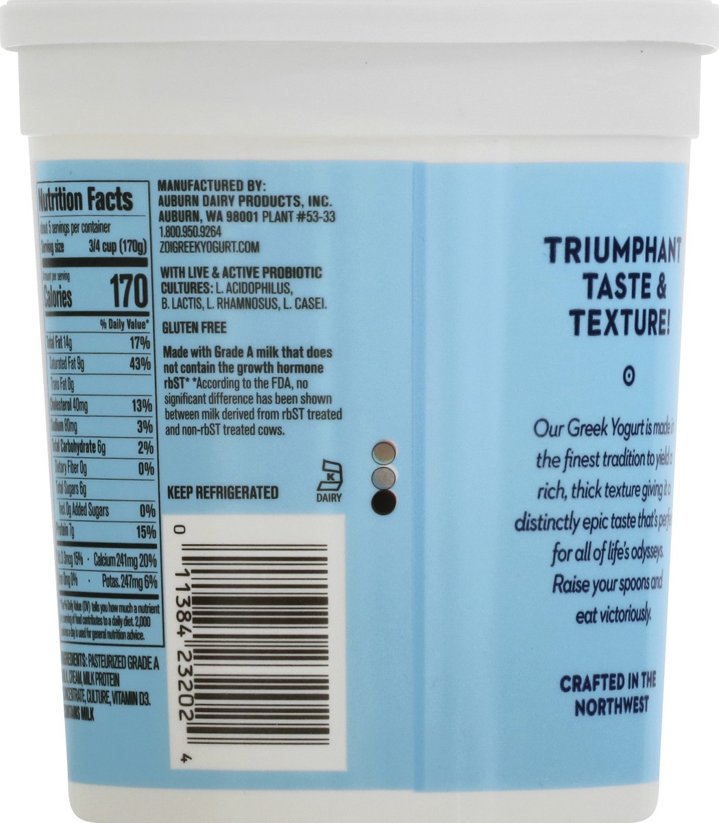 slide 5 of 9, Zoi Traditional Style Greek Plain Yogurt 32 oz,