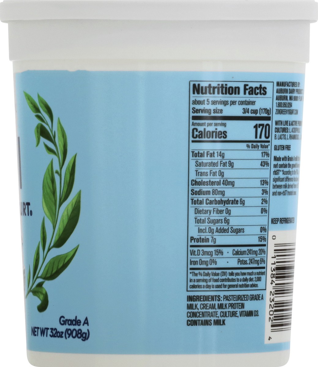 slide 8 of 9, Zoi Traditional Style Greek Plain Yogurt 32 oz,