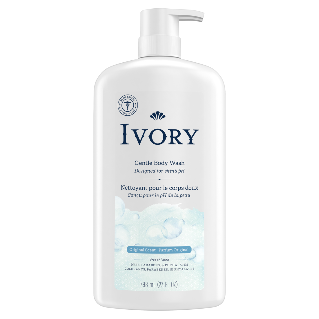 slide 1 of 4, Ivory Body Wash Original Scent, 887 mL, 27 fl oz