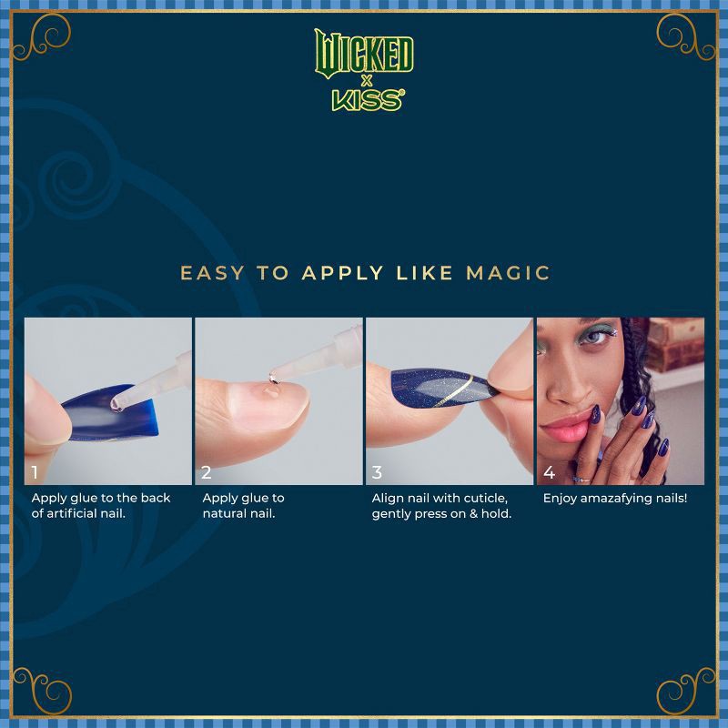 slide 6 of 11, KISS NAIL Kiss X Wicked, You've Been Glinda-Fied, 1 ct