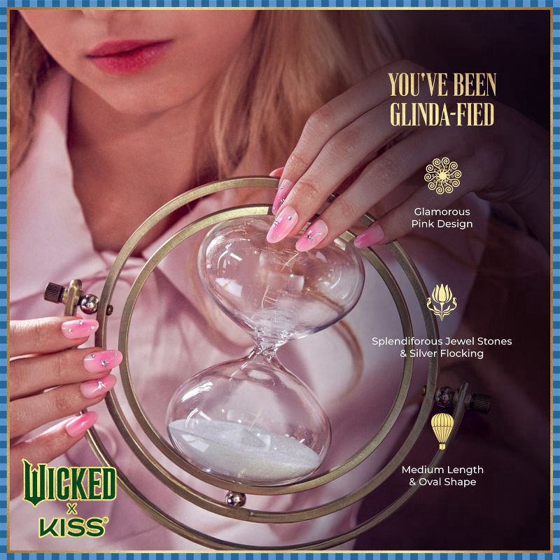 slide 5 of 11, KISS NAIL Kiss X Wicked, You've Been Glinda-Fied, 1 ct